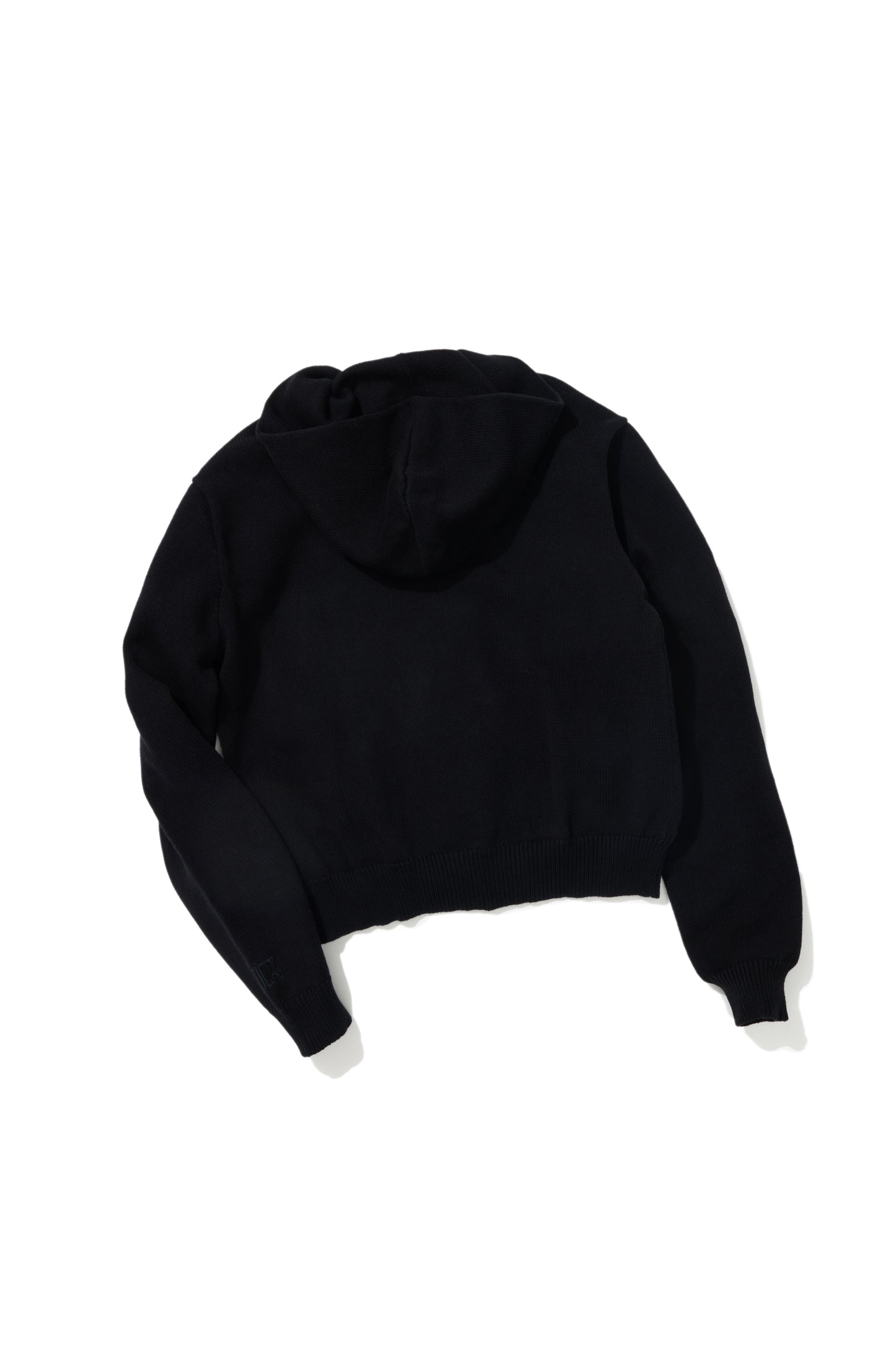 KNITTED ZIP JACKET BLACK