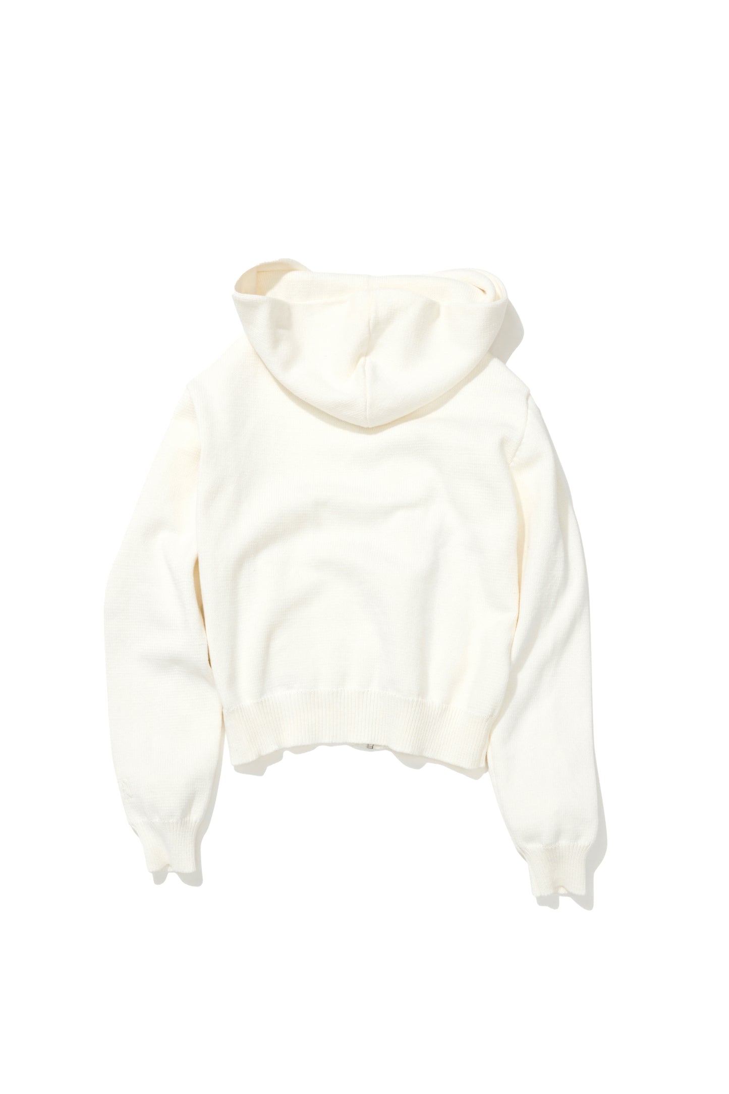 KNITTED ZIP JACKET WHITE