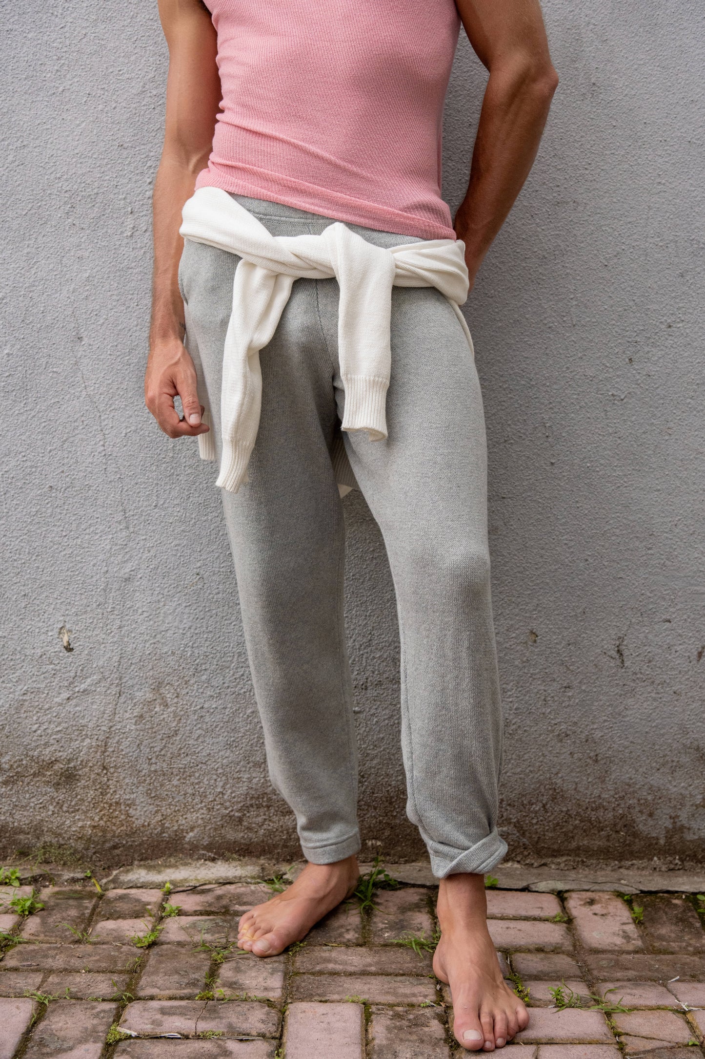 KNITTED TANK TOP PINK