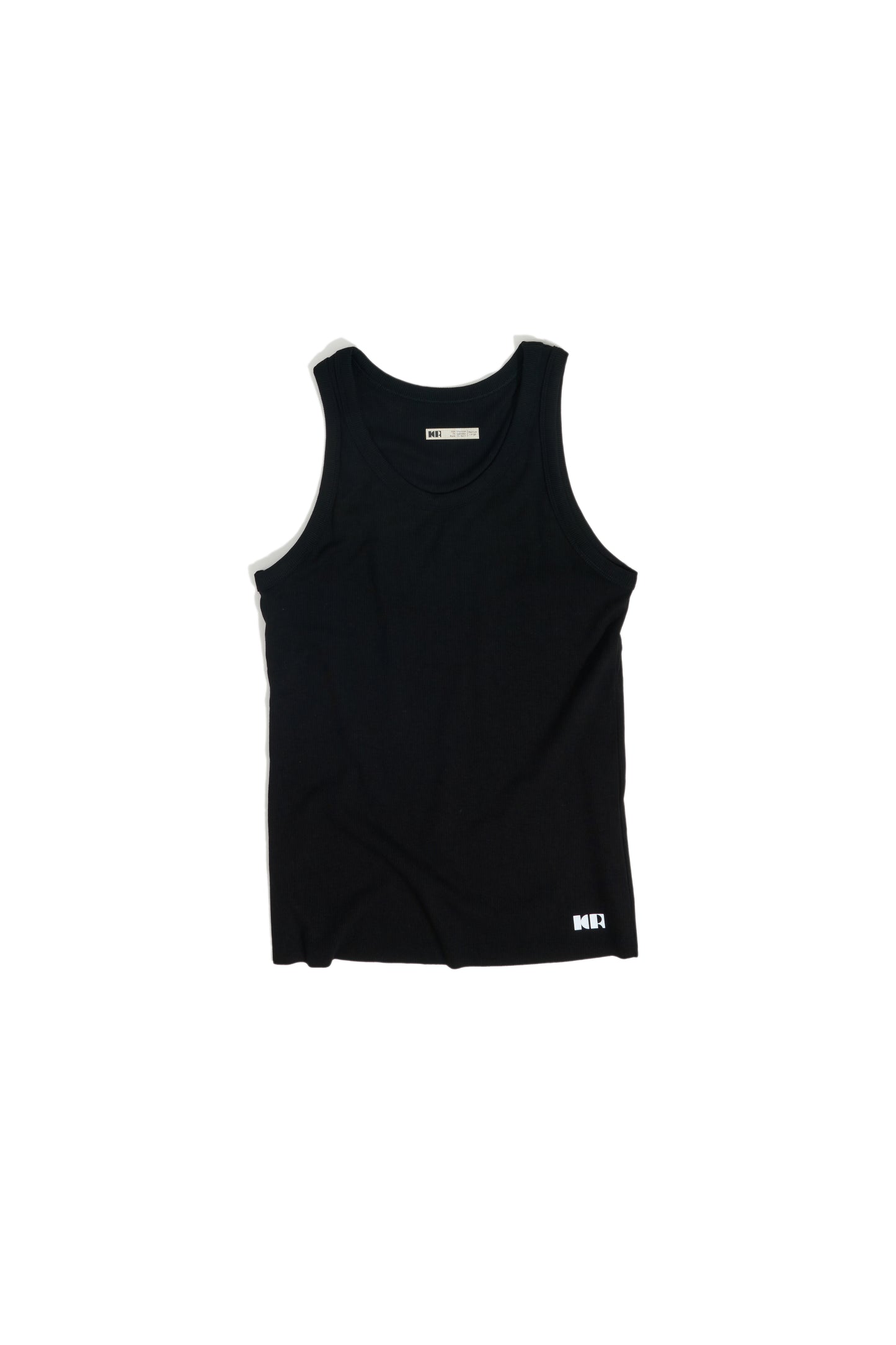 RIB TANK TOP BLACK