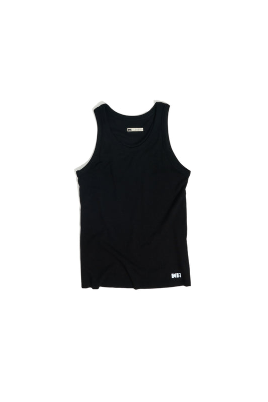 RIB TANK TOP BLACK
